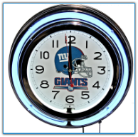 New York Giants Double Neon Clock