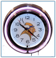 Minnesota Vikings Neon Clock