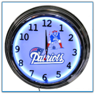 New England Patriots Double Neon Clock