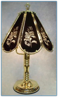 Rose and Butterfly Tiffany Style Touch Lamp