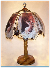 Trophy Buck Deer Touch Lamp - Dark Oak