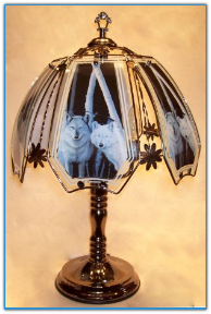 Two Wolves Touch Lamp