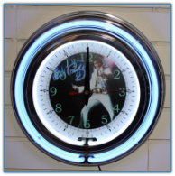 Elvis Presley Double Neon Clock