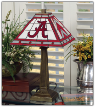 Alabama Crimson Tide - Stained-Glass Mission-Style Table Lamp