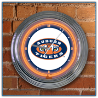 Auburn Tigers - Neon Light Wall Clock