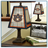 Auburn Tigers - Art Glass Table Lamp