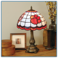 Clemson Tigers - Stained-Glass Tiffany-Style Table Lamp