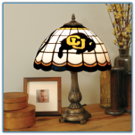 Colorado Buffaloes - Stained-Glass Tiffany-Style Table Lamp