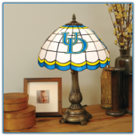Delaware Blue Hens - Stained-Glass Tiffany-Style Table Lamp