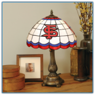 Fresno State Bulldogs - Stained-Glass Tiffany-Style Table Lamp