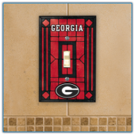 Georgia Bulldogs - Single Art Glass Light Switch Cover