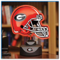 Georgia Bulldogs - Neon Helmet & Cap Desk Lamp