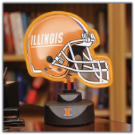 Illinois Fighting Illini - Neon Helmet & Cap Desk Lamp