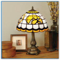 Iowa Hawkeyes - Stained-Glass Tiffany-Style Table Lamp