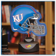 Kansas Jayhawks - Neon Helmet & Cap Desk Lamp