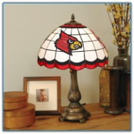 Louisville Cardinals - Stained-Glass Tiffany-Style Table Lamp