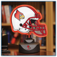 Louisville Cardinals - Neon Helmet & Cap Desk Lamp