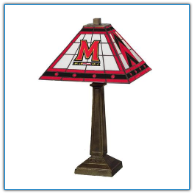 Maryland Terrapins - Stained-Glass Mission-Style Table Lamp