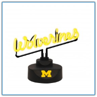 Michigan Wolverines - Neon Script Desk Lamp