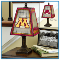 Minnesota Gophers - Art Glass Table Lamp