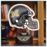 Missouri Tigers - Neon Helmet & Cap Desk Lamp