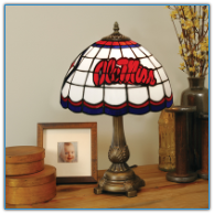 Mississippi Rebels - Stained-Glass Tiffany-Style Table Lamp