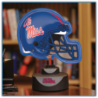 Mississippi Rebels - Neon Helmet & Cap Desk Lamp
