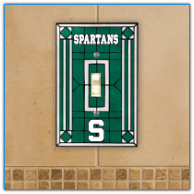 Michigan State Spartans - Single Art Glass Light Switch Cover