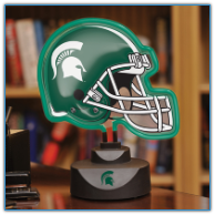 Michigan State Spartans - Neon Helmet & Cap Desk Lamp