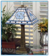 North Carolina Tar Heels - Stained-Glass Mission-Style Table Lamp