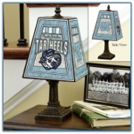 North Carolina Tar Heels - Art Glass Table Lamp