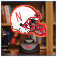 Nebraska Cornhuskers - Neon Helmet & Cap Desk Lamp