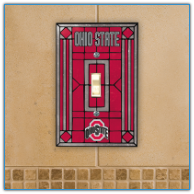 Ohio State Buckeyes - Single Art Glass Light Switch Cover