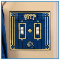 Pittsburgh Panthers - Double Art Glass Light Switch Cover