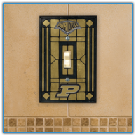 Purdue Boilermakers - Single Art Glass Light Switch Cover