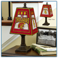 Southern California Trojans - Art Glass Table Lamp