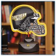 Southern Miss Golden Eagles - Neon Helmet & Cap Desk Lamp
