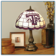 Texas A&M Aggies - Stained-Glass Tiffany-Style Table Lamp