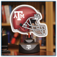 Texas A&M Aggies - Neon Helmet & Cap Desk Lamp