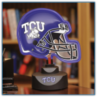 Texas Christian Horned Frogs - Neon Helmet & Cap Desk Lamp