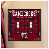 South Carolina Gamecocks - Double Art Glass Light Switch Cover