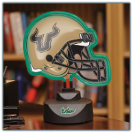 South Florida Bulls - Neon Helmet & Cap Desk Lamp