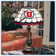Utah Utes - Stained-Glass Tiffany-Style Table Lamp