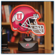 Utah Utes - Neon Helmet & Cap Desk Lamp