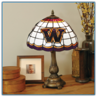 Washington Huskies - Stained-Glass Tiffany-Style Table Lamp
