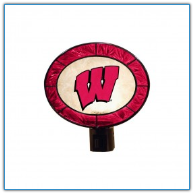 Wisconsin Badgers - Art Glass Night Light
