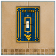 West Virginia Mountaineers - Single Art Glass Light Switch Cover