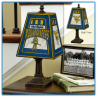 West Virginia Mountaineers - Art Glass Table Lamp