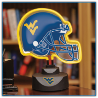 West Virginia Mountaineers - Neon Helmet & Cap Desk Lamp