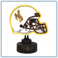 Wyoming Cowboys - Neon Helmet & Cap Desk Lamp